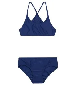 Tidepools Girls' Solid Sport Two Piece Bikini Set (Big Kid)