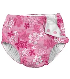 I Play. By Green Sprouts Girls' Hawaiian Turtle Swim Diaper (Baby, Toddler)