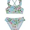 Snapper Rock Girls' Watercolor Sports Ruffle Two Piece Bikini Set (Toddler, Little Kid)