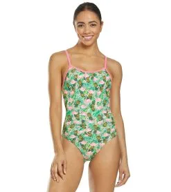 Sporti Flamingo Frenzy Thin Strap One Piece Swimsuit