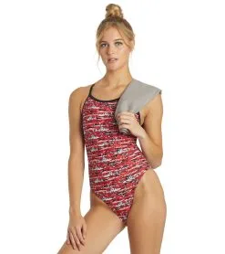 Sporti Shark Thin Strap One Piece Swimsuit