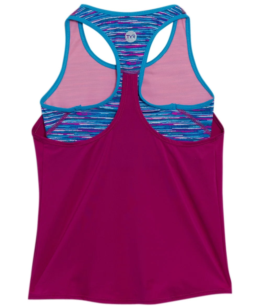 TYR Girls' Sunray Ava 2 In 1 Tankini Top (Big Kid) - Image 2