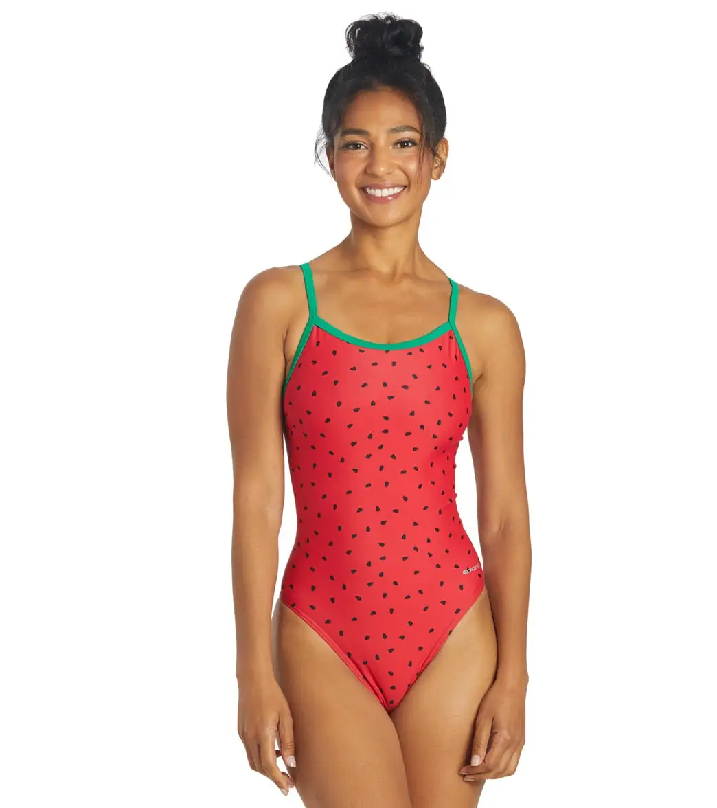 Sporti Watermelon Thin Strap One Piece Swimsuit - Image 2