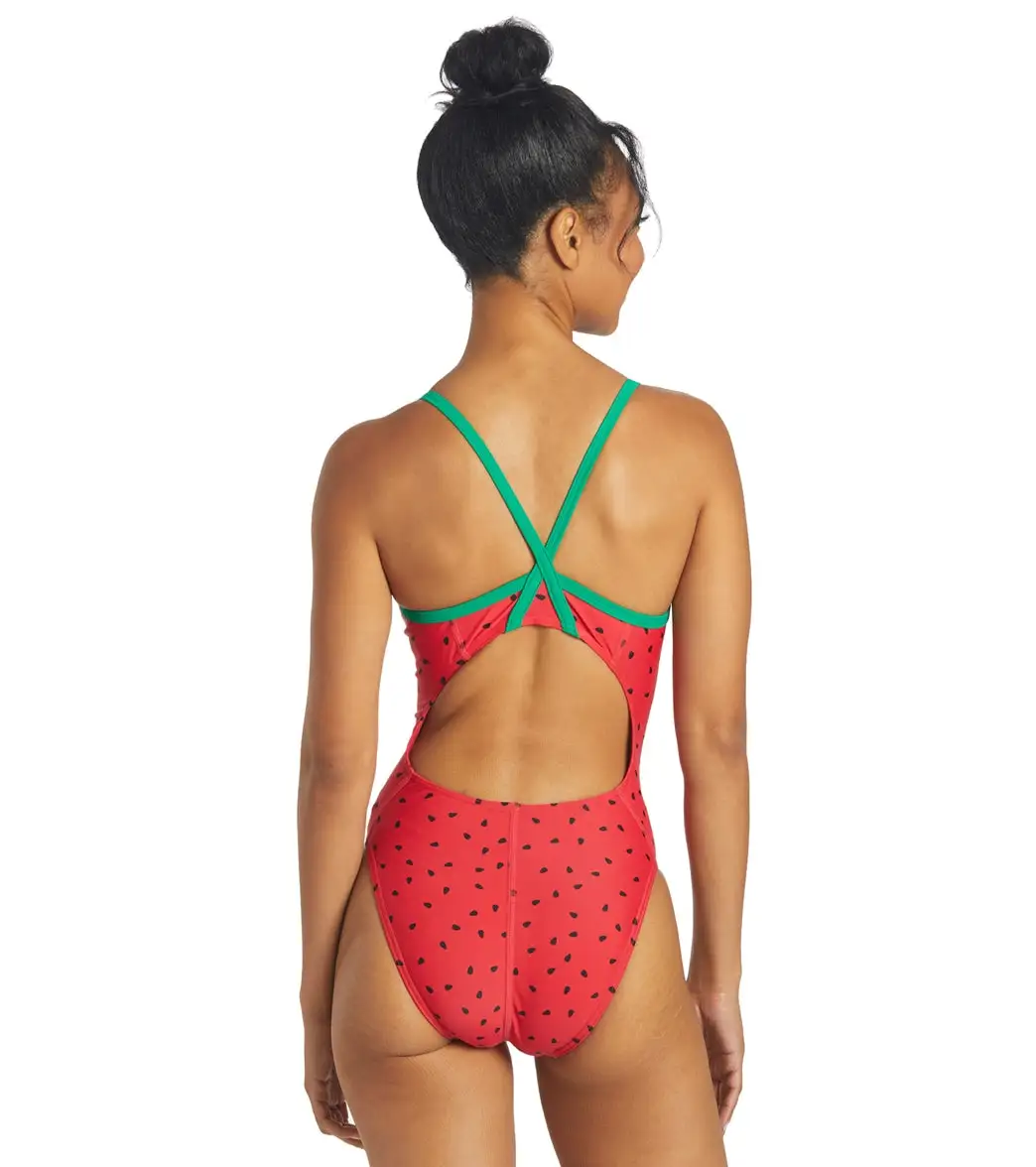 Sporti Watermelon Thin Strap One Piece Swimsuit - Image 3