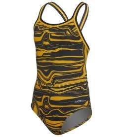 Dolfin Reliance Girls' Lava DBX Back One Piece Swimsuit