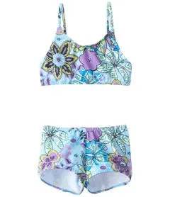 Tidepools Girls' Topsy Turvy Surf Two Piece Bikini Set (Toddler, Little Kid, Big Kid)