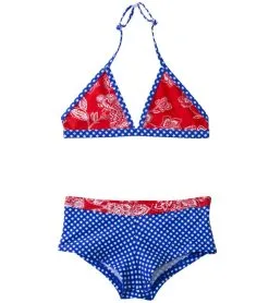 Platypus Australia Girls Fitted Rashguard/Two Piece Boyleg Set (3T-6yrs)