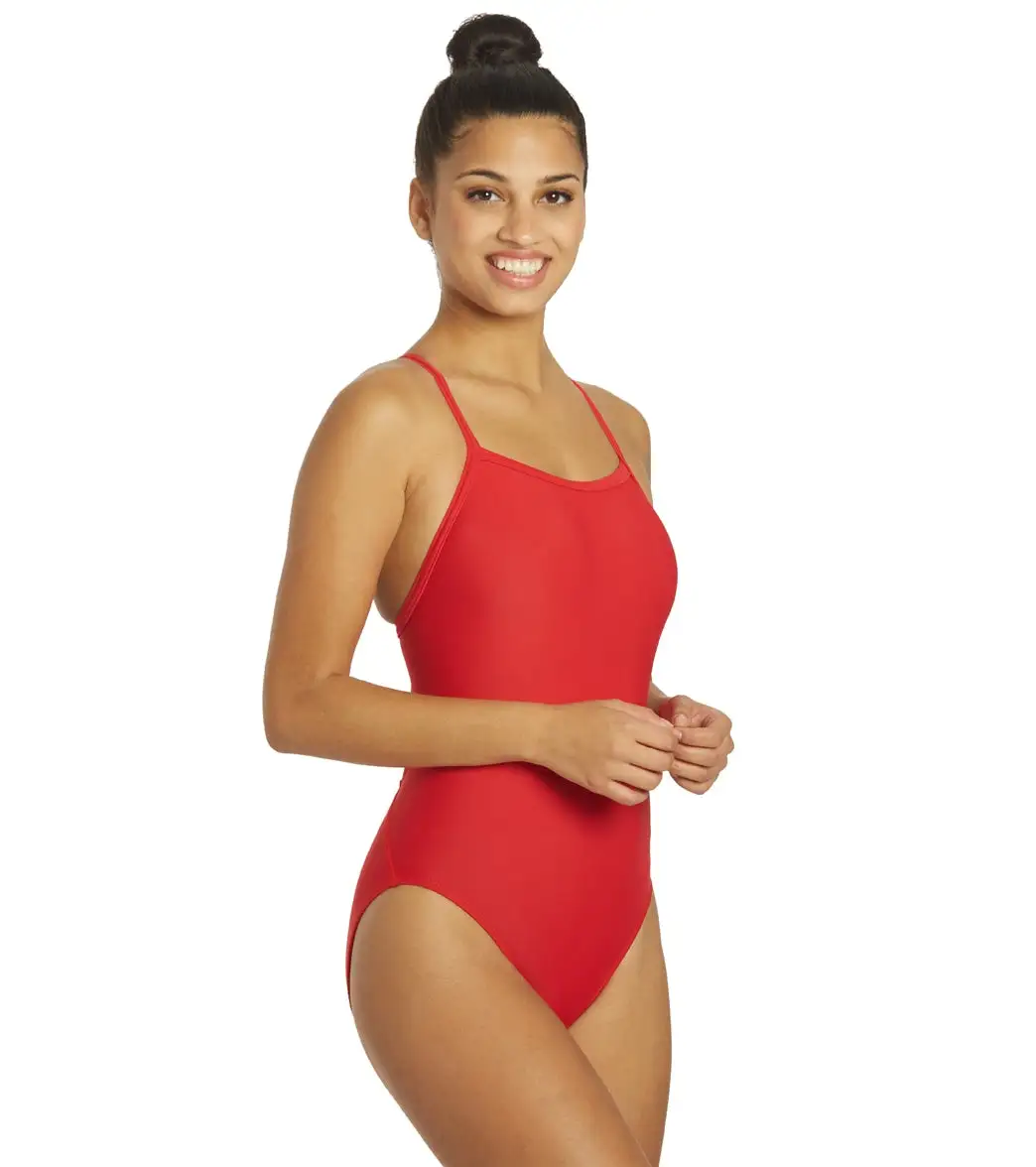 Dolfin Xtra Life Lycra Solid Female V-2 Back One Piece Swimsuit - Image 2