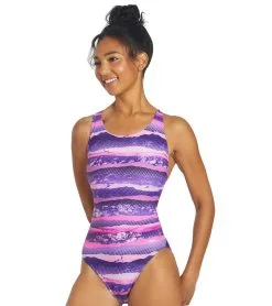 Sporti Deep Wide Strap One Piece Swimsuit