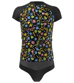 Nike Girls' Fun Forest Short Sleeve Top Bikini Set (Big Kid)