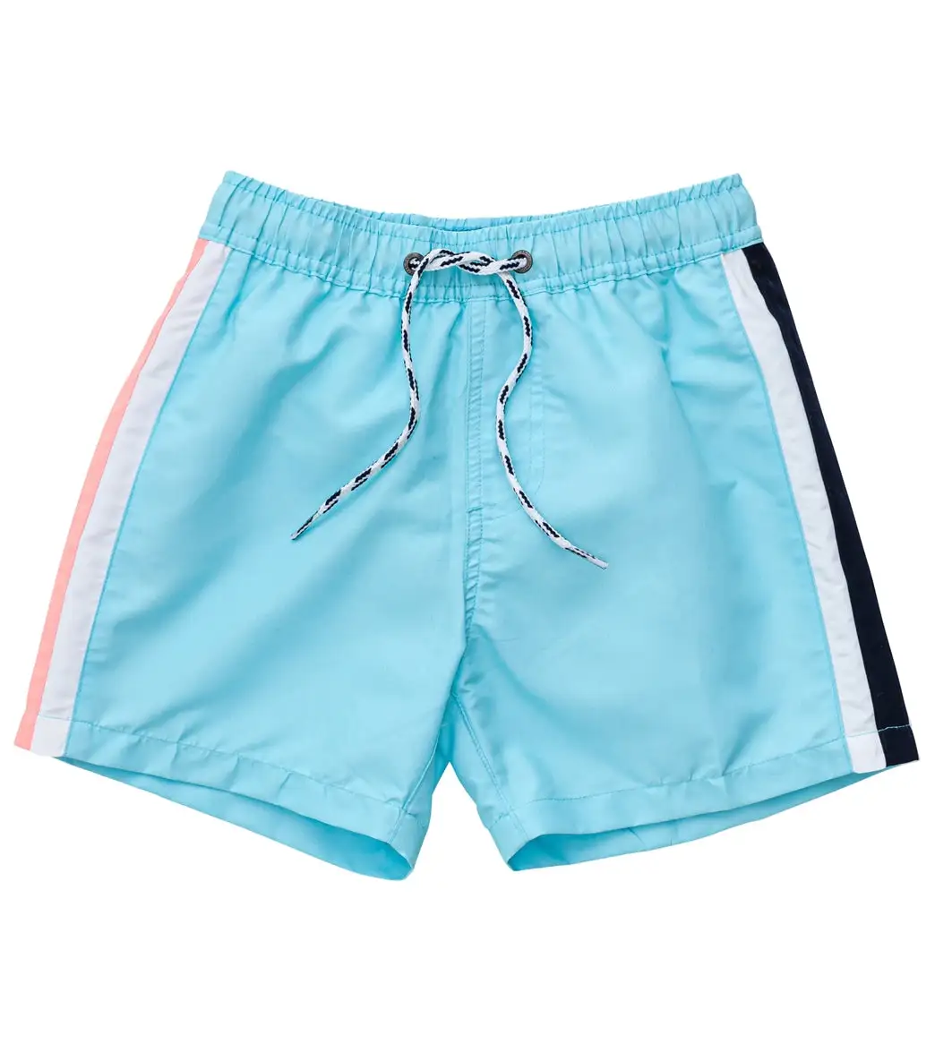 Snapper Rock Boys' Blue Retro Stripe Volley Board Short (Toddler, Little Kid, Big Kid)