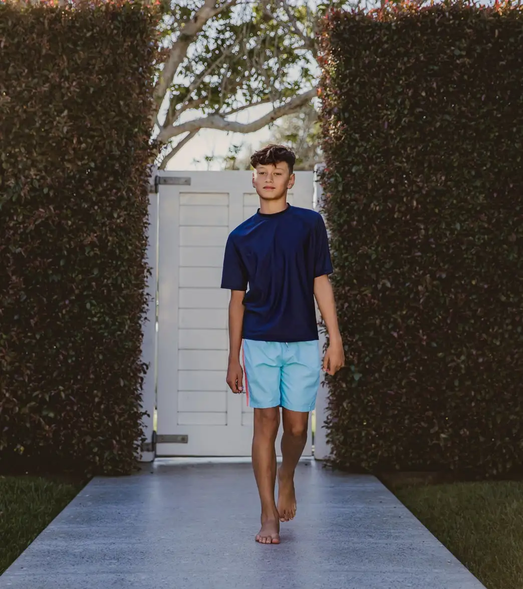 Snapper Rock Boys' Blue Retro Stripe Volley Board Short (Toddler, Little Kid, Big Kid) - Image 4