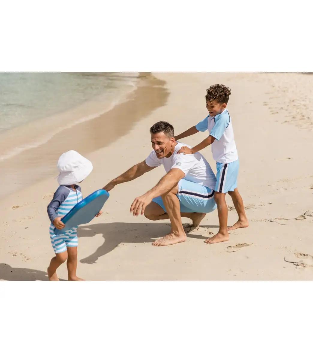 Snapper Rock Boys' Blue Retro Stripe Volley Board Short (Toddler, Little Kid, Big Kid) - Image 5