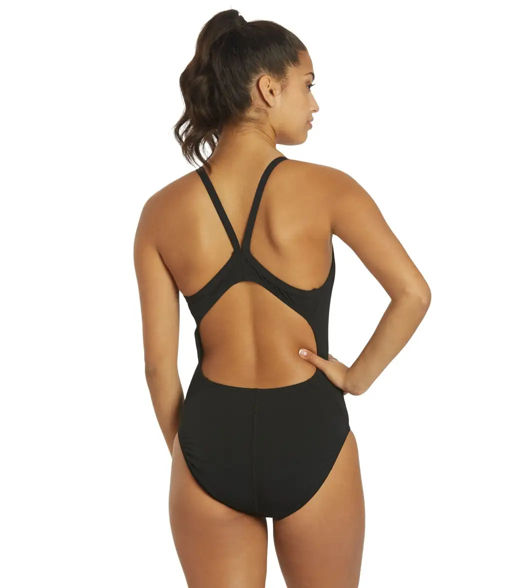 Nike Women's HydraStrong Solid Poly Racer Back One Piece Swimsuit - Image 3