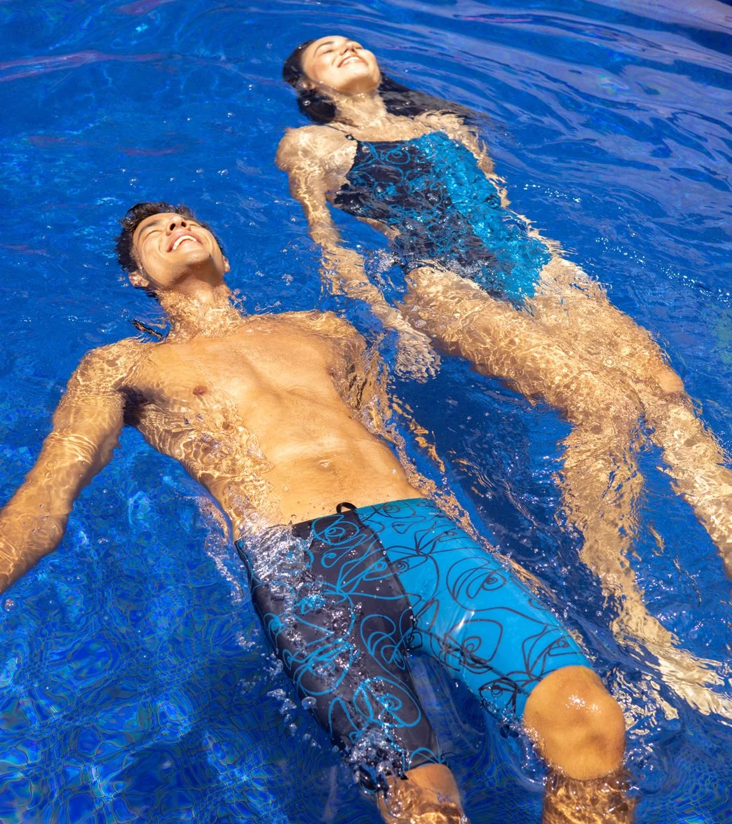 Sporti X ALILscribble Limited Edition Divide Jammer Swimsuit - Image 2