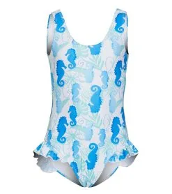 Flap Happy Girls' Seahorse Reef Delaney UPF 50+ Delaney One Piece Swimsuit (Baby, Toddler, Little Kid)