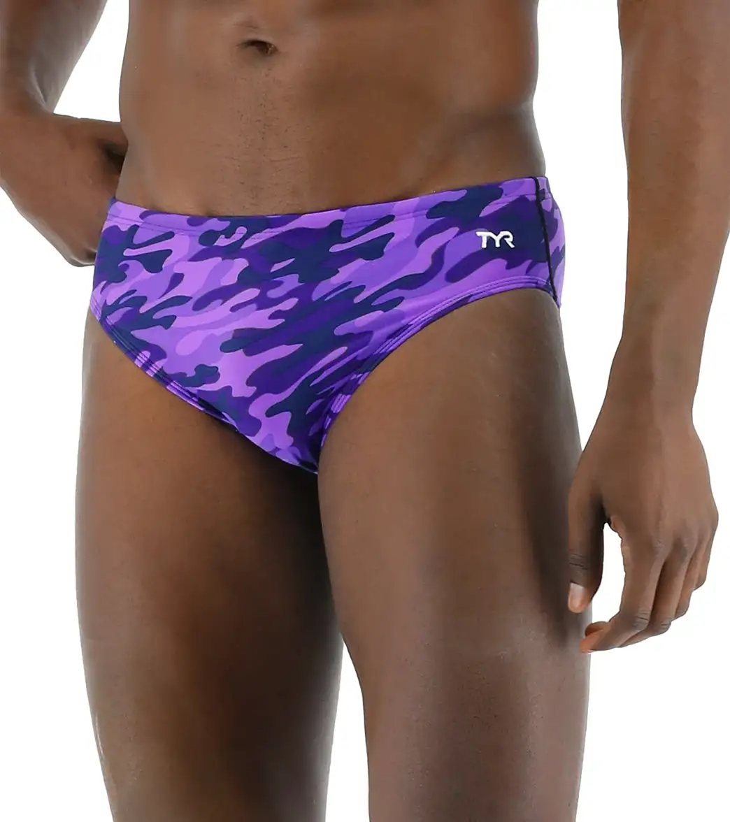 TYR Men's Camo Racer Brief Swimsuit - Image 4