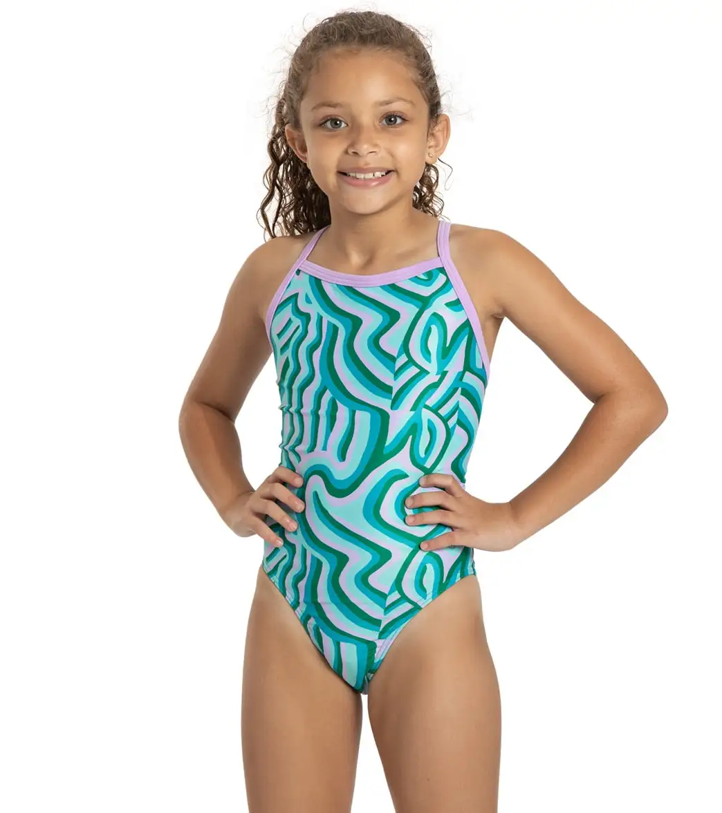 Sporti X Alex & Gretchen Walsh Whimsy Thin Strap One Piece Swimsuit Youth (22-28)