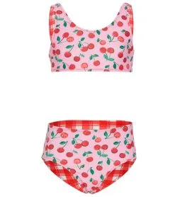 Seafolly Girls' Cherry Pie Reversible Two Piece Bikini Set (Big Kid)