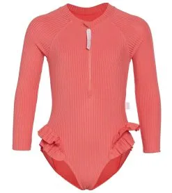 Seafolly Girls' Summer Essentials Long Sleeve One Piece Swimsuit (Baby, Toddler, Little Kid)