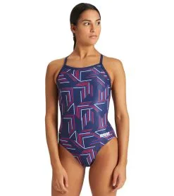 Arena Women's Puzzled Light Drop Back One Piece Swimsuit