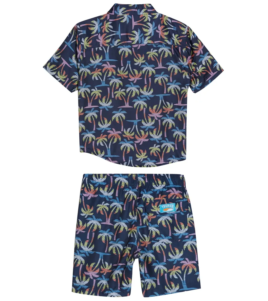 Trunks Surf & Swim Co. Boys' Colorblock Camp Shirt & Swim Trunks Set (Big Kid) - Image 2