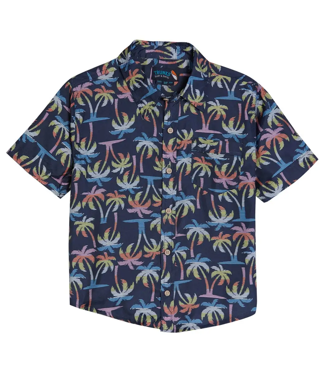 Trunks Surf & Swim Co. Boys' Colorblock Camp Shirt & Swim Trunks Set (Big Kid) - Image 3
