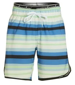 WAVEBREAKER Men's Blue Stripe Swim Trunks