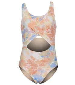 O'Neill Girls' Wildflowers Twist Front One Piece Swimsuit (Little Kid, Big Kid)