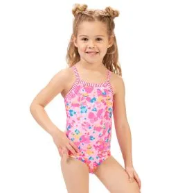 Dolfin Girls' Confetti One Piece Swimsuit (Toddler, Little Kid)