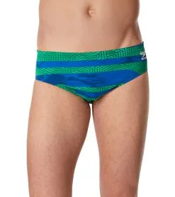 Speedo Men's Contort Stripes Brief Swimsuit