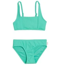 Seafolly Girls' Essential Square Neck Two Piece Bikini Set (Big Kid)