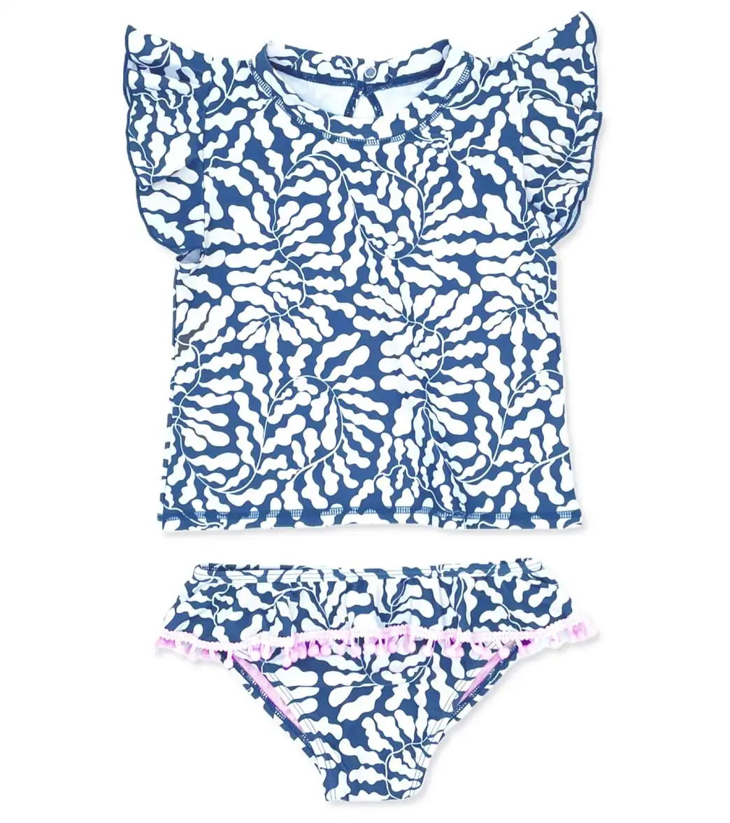 Feather 4 Arrow Girls' Seashell Short Sleeve Ruffle Two Piece Tankini Set (Baby)