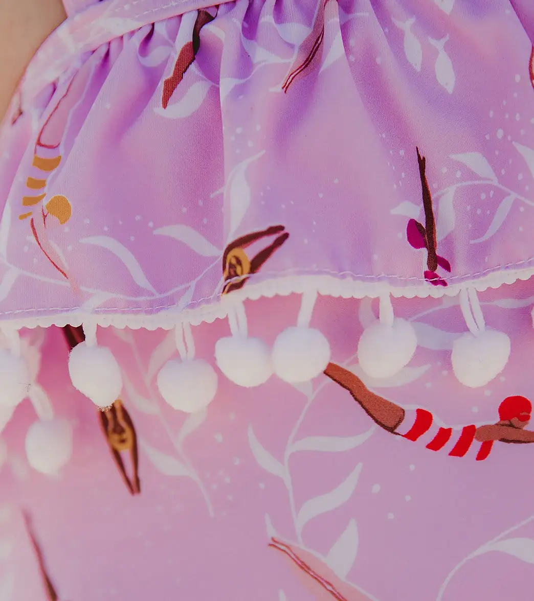 Snapper Rock Girls' Diving Diva One Shoulder Frill One Piece Swimsuit (Toddler, Little Kid, Big Kid) - Image 3