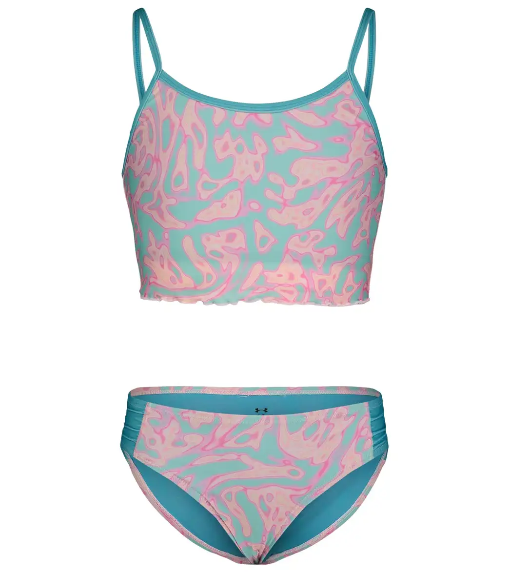 Under Armour Girls' UA Lave Pool Two Piece Midkini Set (Big Kid)