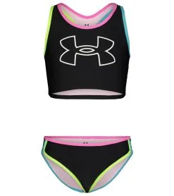 Under Armour Girls' UA Racer Two Piece Midkini Set (Big Kid)