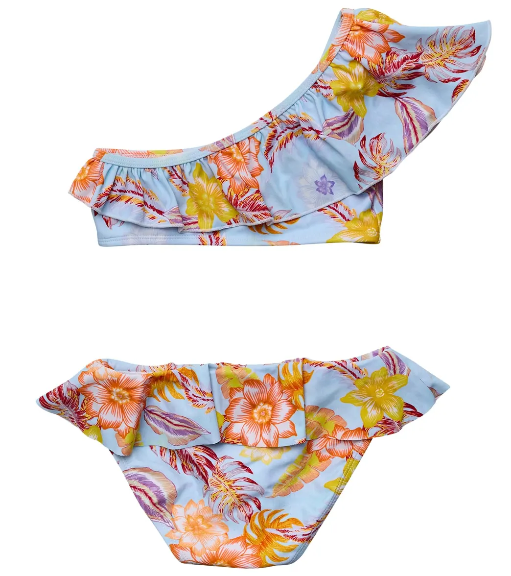 Snapper Rock Girls' Boho Tropical One Shoulder Two Piece Bikini Set (Little Kid, Big Kid) - Image 2