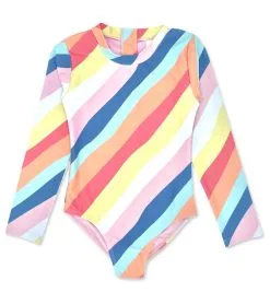 Feather 4 Arrow Girls' Wave Chaser Long Sleeve One Piece Swimsuit (Toddler, Little Kid, Big Kid)