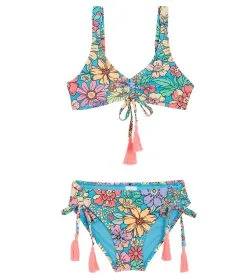 Beach Lingo Girls' Mod Squad Two Piece Bikini Set (Big Kid)